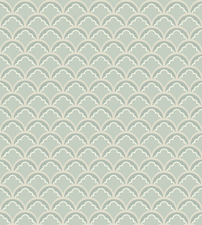 Mount Temple Small Wallpaper by GP & J Baker Aqua