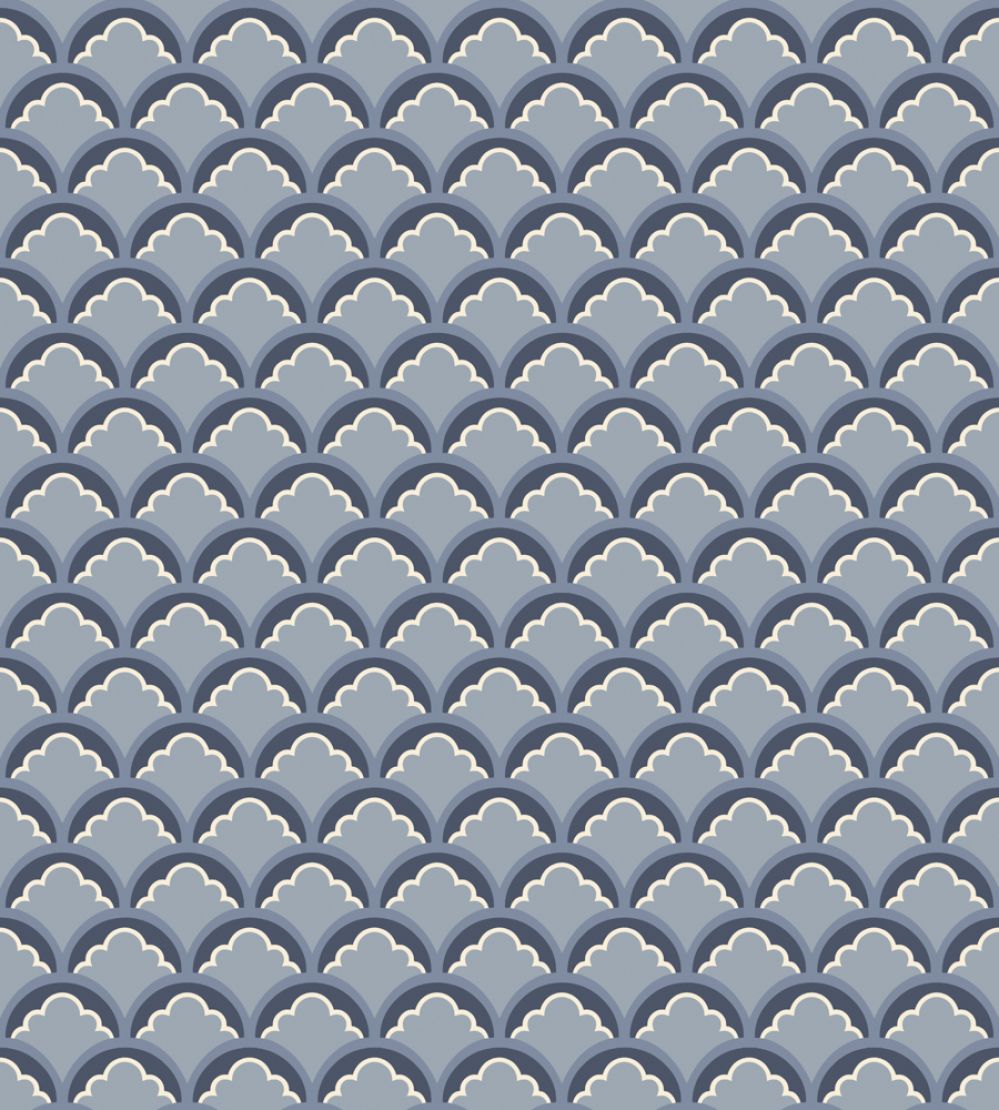 Mount Temple Small Wallpaper by GP & J Baker Blue