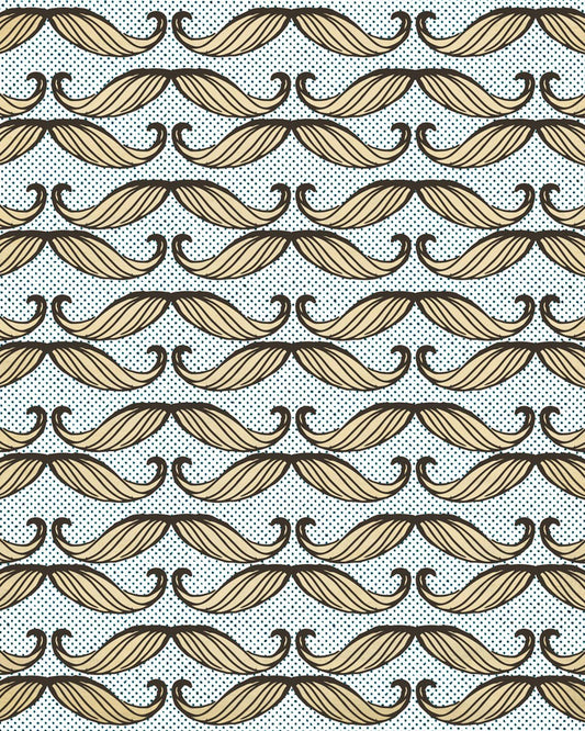 Moustache Taupe, Black wallpaper by MINDTHEGAP