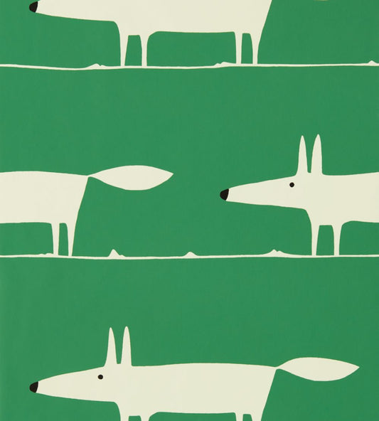 Mr Fox Wallpaper by Scion Mint Leaf