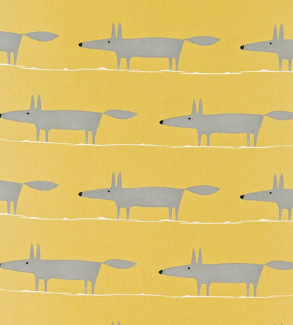 Mr Fox Fabric by Scion Sunflower / Gull / Chalk