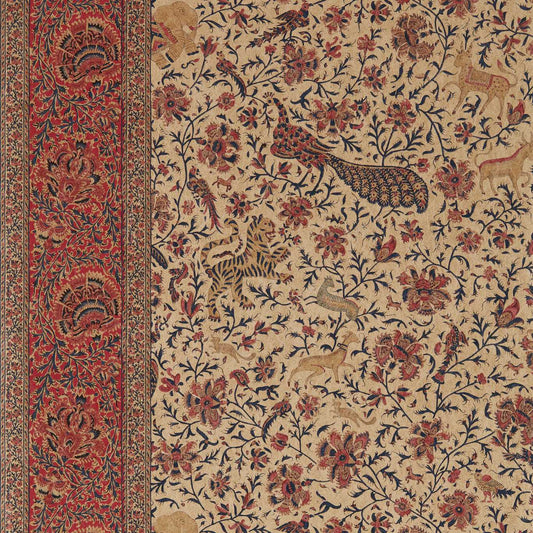 Mughal Menagerie Indigo/Madder wallpaper by Zoffany