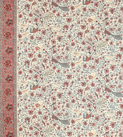 Mughal Menagerie Fabric by Zoffany Indigo/Madder