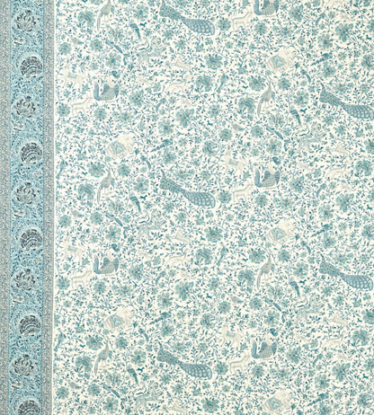 Mughal Menagerie Fabric by Zoffany Mazarine Blue