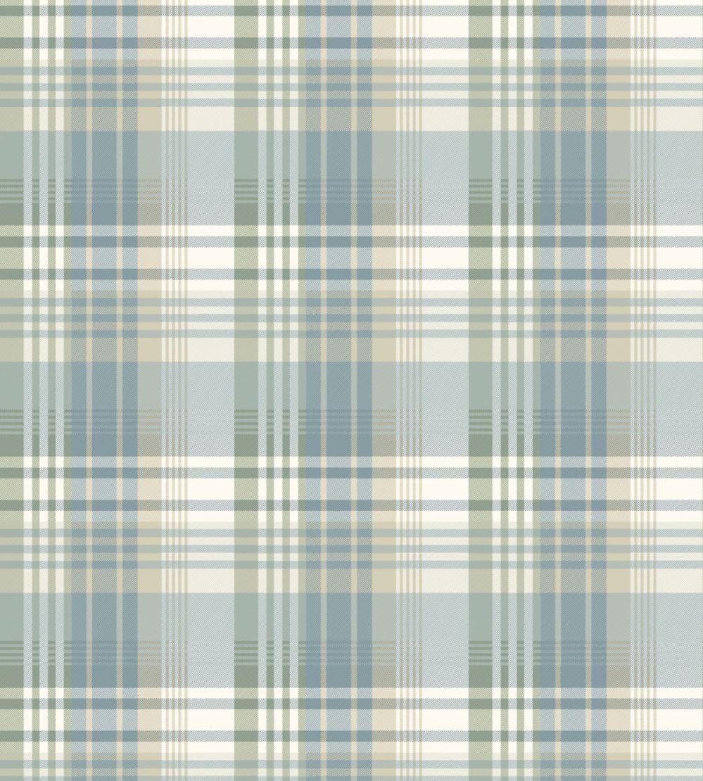 Mulberry Ancient Tartan Wallpaper by Mulberry Home Aqua