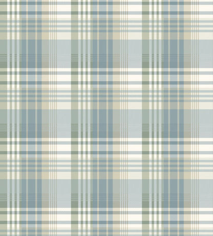 Mulberry Ancient Tartan Wallpaper by Mulberry Home Aqua