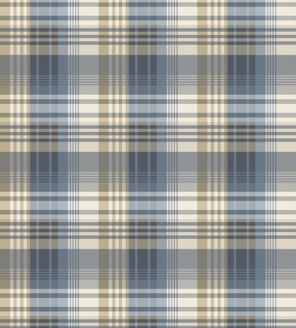 Mulberry Ancient Tartan Wallpaper by Mulberry Home Indigo