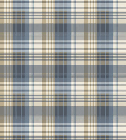 Mulberry Ancient Tartan Wallpaper by Mulberry Home Indigo