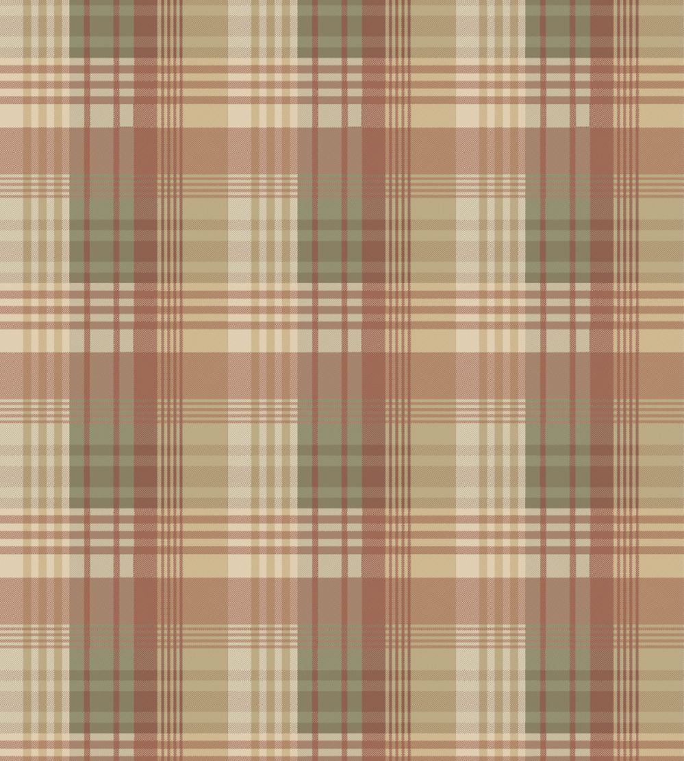 Mulberry Ancient Tartan Wallpaper by Mulberry Home Lovat / Red