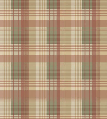 Mulberry Ancient Tartan Wallpaper by Mulberry Home Lovat / Red
