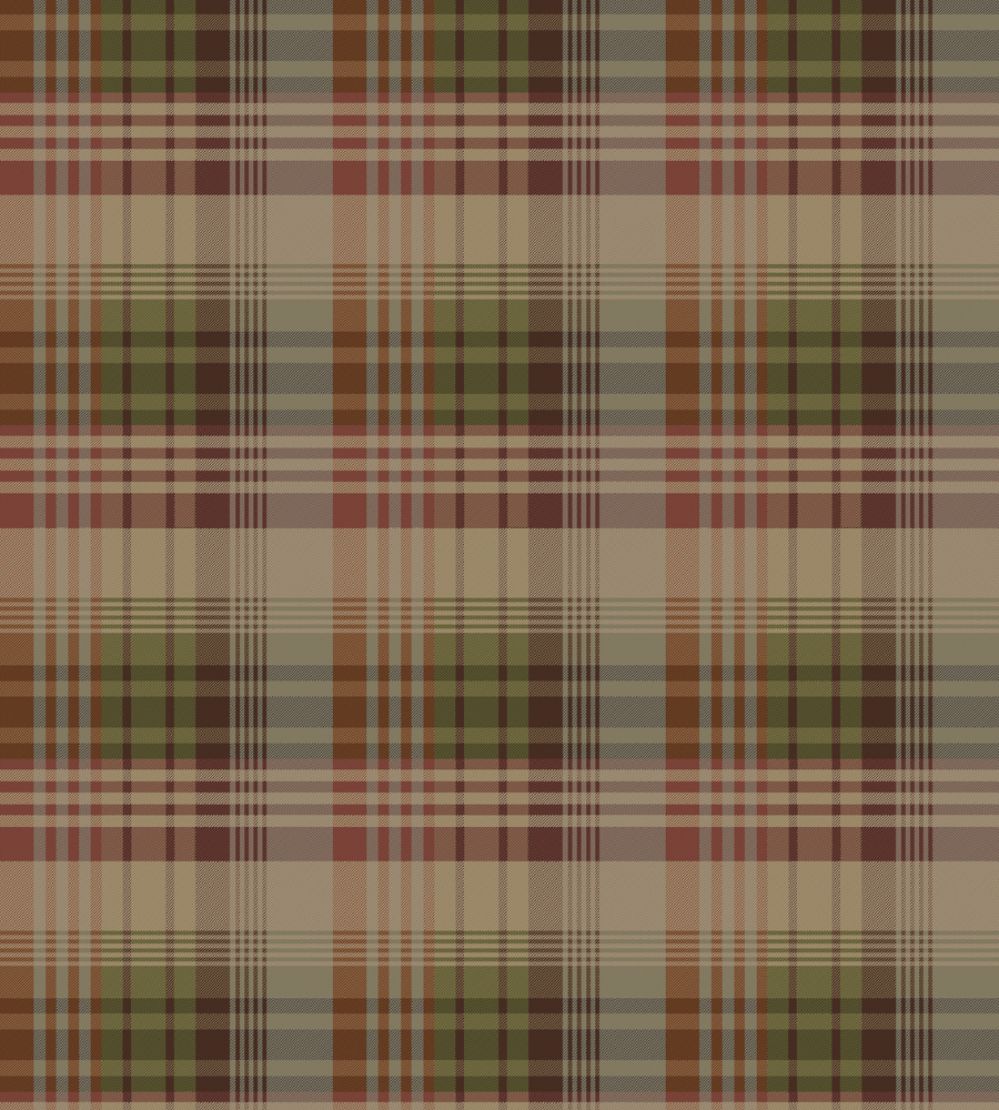 Mulberry Ancient Tartan Wallpaper by Mulberry Home Red / Plum