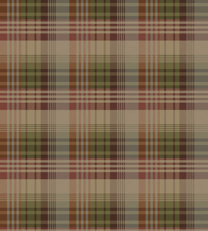 Mulberry Ancient Tartan Wallpaper by Mulberry Home Red / Plum