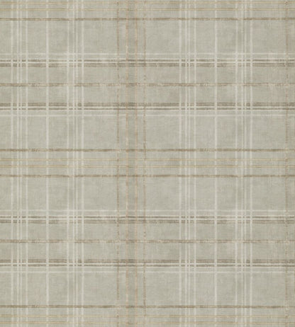 Shetland Plaid Wallpaper by Mulberry Home Woodsmoke