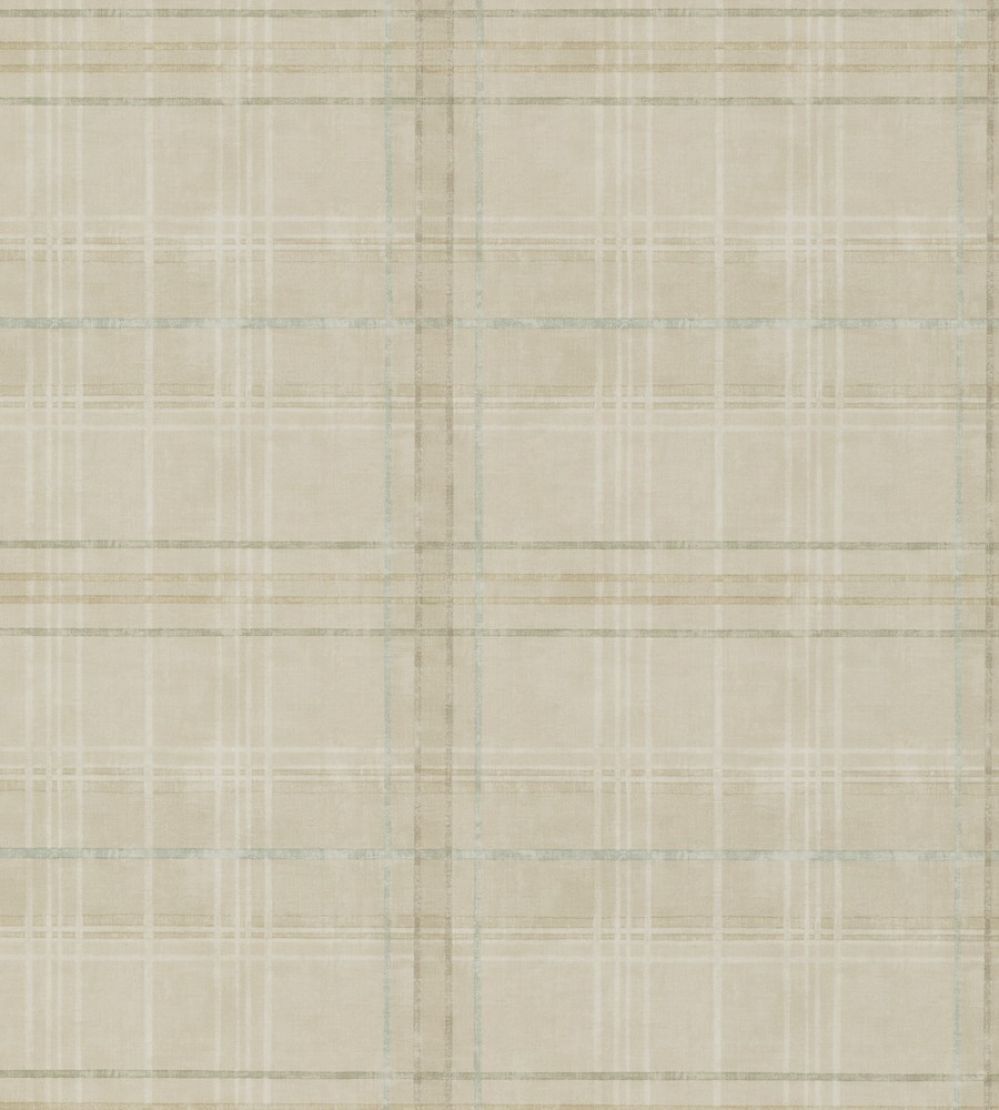 Shetland Plaid Wallpaper by Mulberry Home Stone