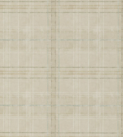 Shetland Plaid Wallpaper by Mulberry Home Stone