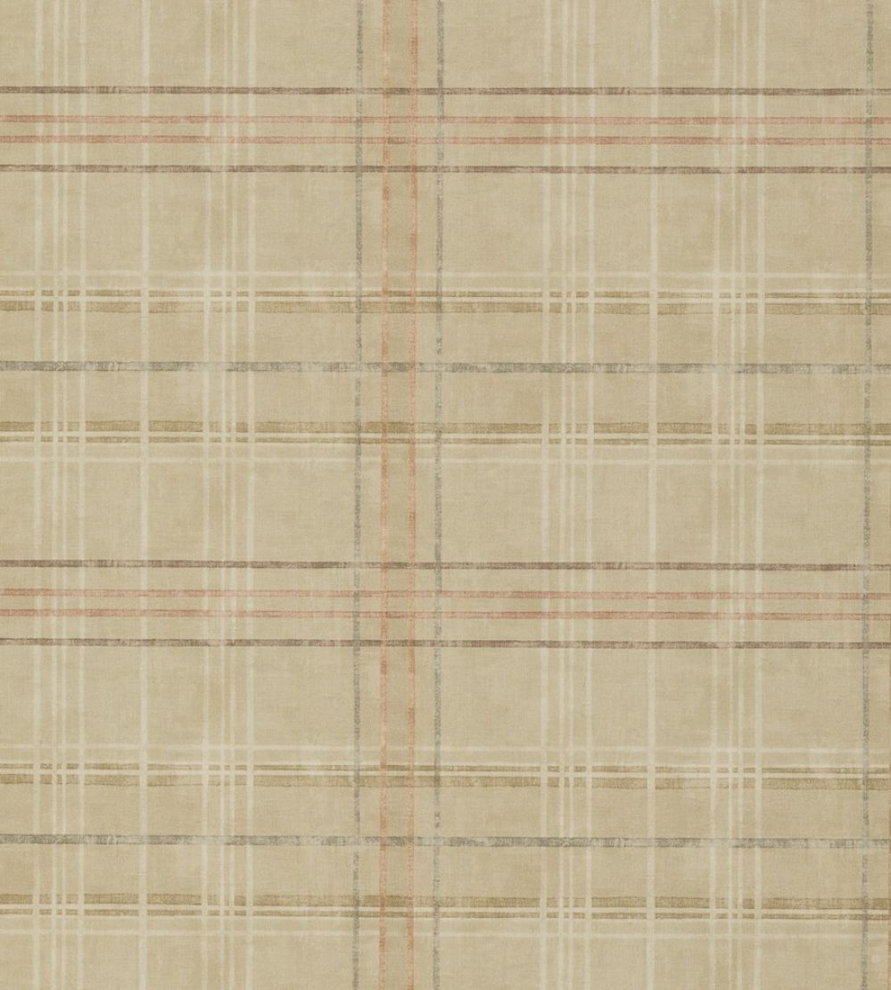 Shetland Plaid Wallpaper by Mulberry Home Sand