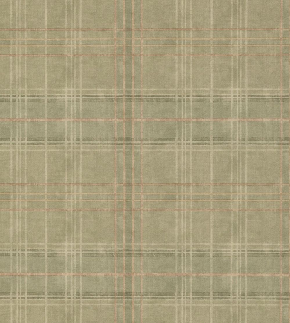 Shetland Plaid Wallpaper by Mulberry Home Lovat