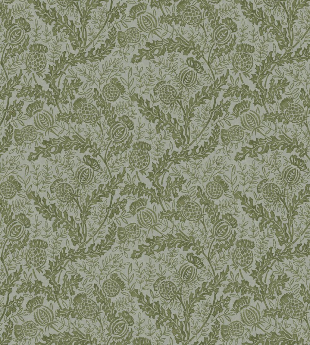 Mulberry Thistle Wallpaper by Mulberry Home Green/Teal
