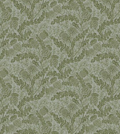 Mulberry Thistle Wallpaper by Mulberry Home Green/Teal