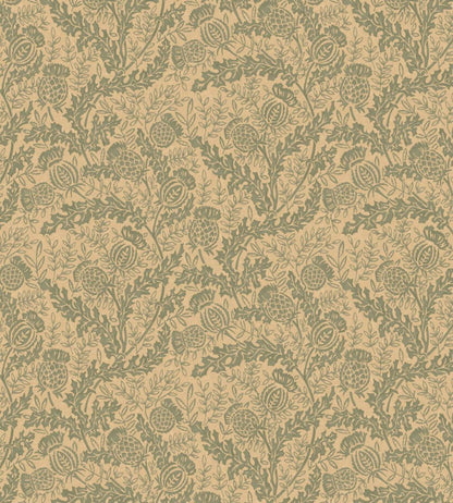 Mulberry Thistle Wallpaper by Mulberry Home Teal