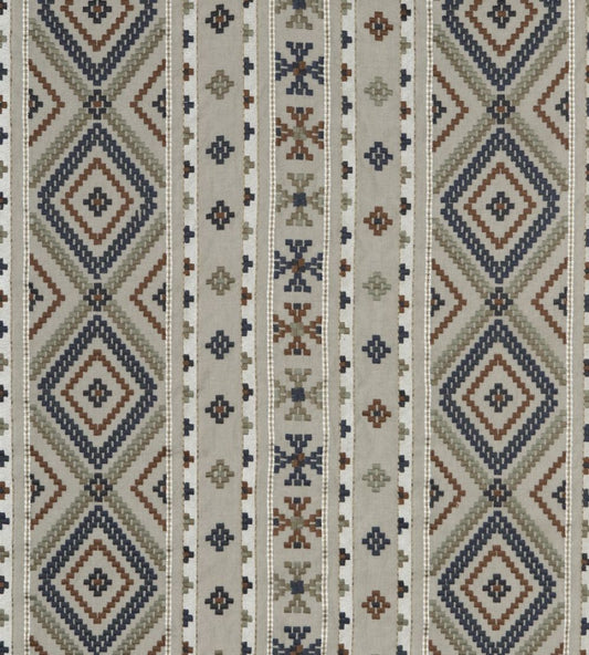 Shaftesbury Fabric by Mulberry Home Blue/Lovat