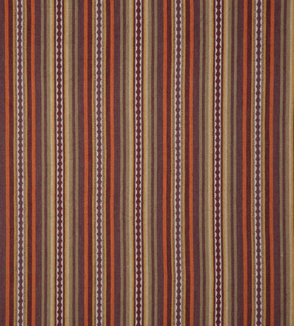 Dalton Stripe Fabric by Mulberry Home Spice/Plum