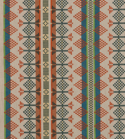Saddle Blanket Fabric by Mulberry Home Teal