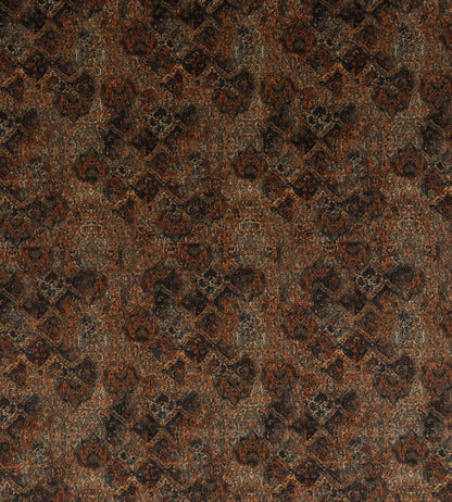 Bohemian Velvet Fabric by Mulberry Home Teal/Spice