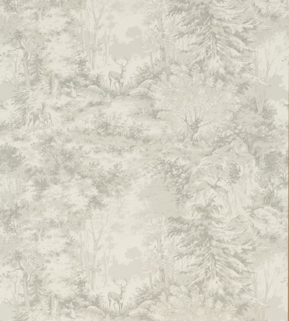 Torridon Wallpaper by Mulberry Home Silver/Grey