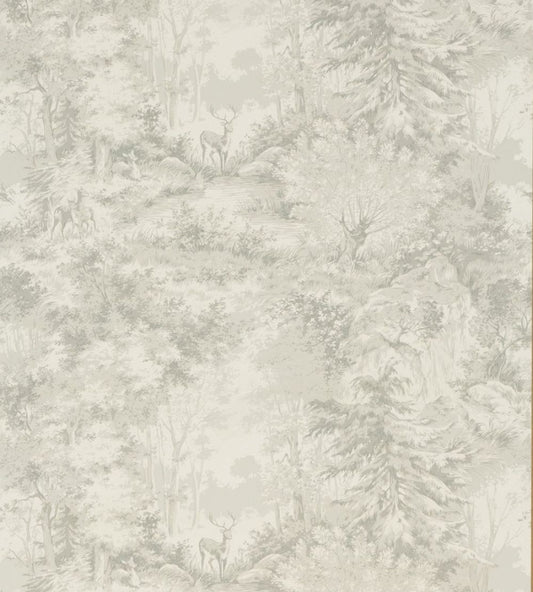 Torridon Wallpaper by Mulberry Home Silver/Grey