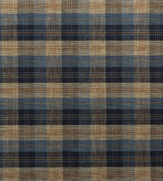 Clan Chenille Fabric by Mulberry Home Blue/Mole