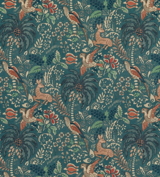 Fantasia Fabric by Mulberry Home Teal