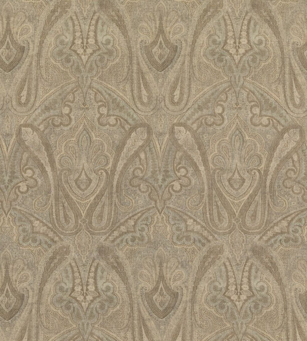 Canvas Paisley Fabric by Mulberry Home Mineral