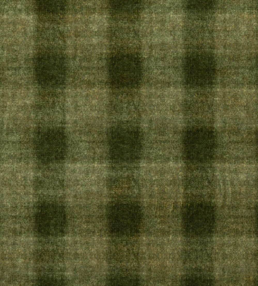 Highland Check Fabric by Mulberry Home Emerald