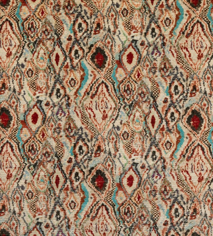 Paint Box Fabric by Mulberry Home Teal / Spice