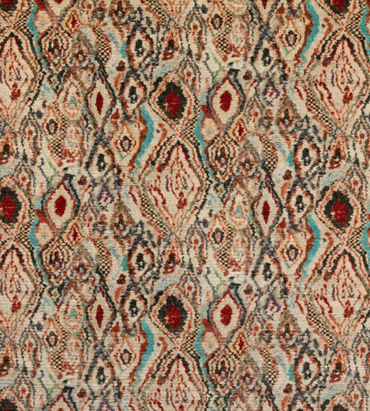 Paint Box Fabric by Mulberry Home Teal / Spice