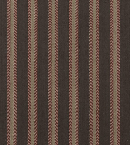 Chester Stripe Fabric by Mulberry Home Woodsmoke Russet