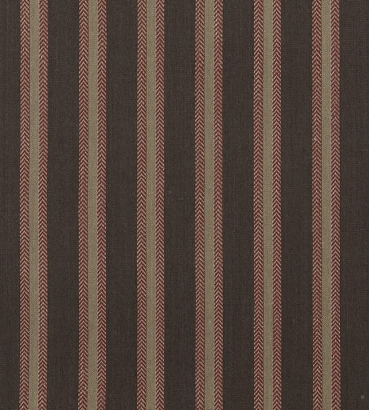 Chester Stripe Fabric by Mulberry Home Woodsmoke Russet