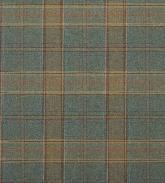 Shetland Plaid Fabric by Mulberry Home Teal
