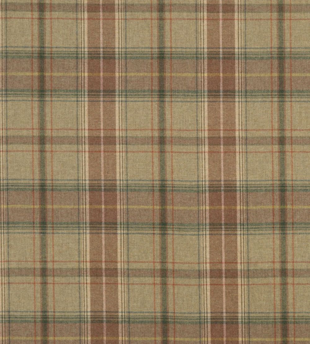 Shetland Plaid Fabric by Mulberry Home Quartz