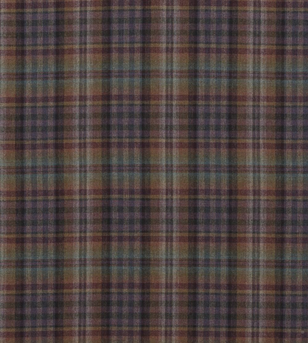 Nevis Fabric by Mulberry Home Teal/Sienna/Mauve