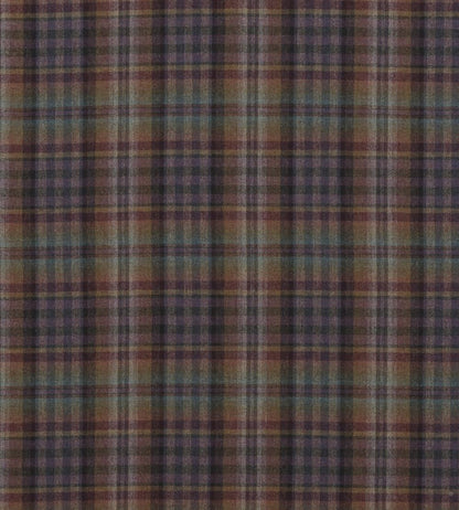Nevis Fabric by Mulberry Home Teal/Sienna/Mauve