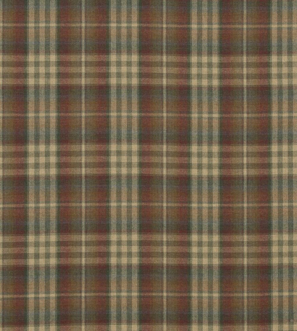 Nevis Fabric by Mulberry Home Red/Green