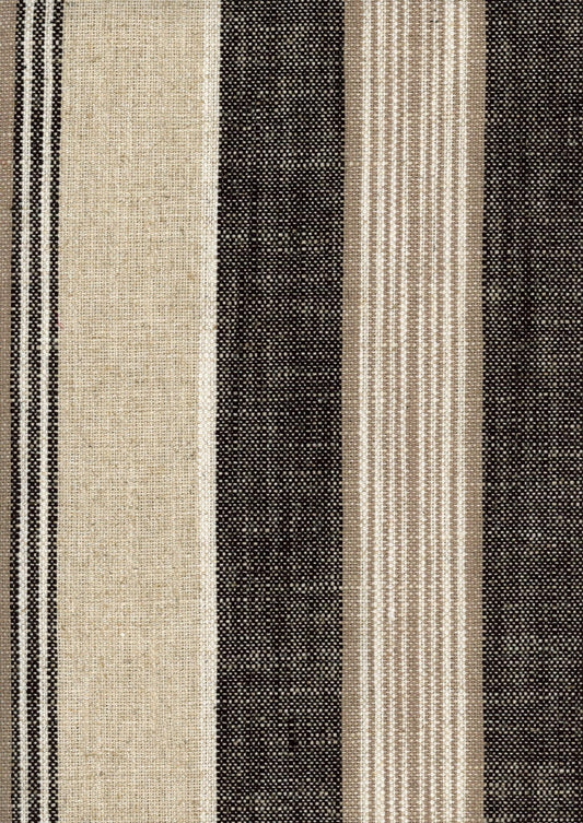 Multistripes fabric by Coordonné in Black, flat pattern view