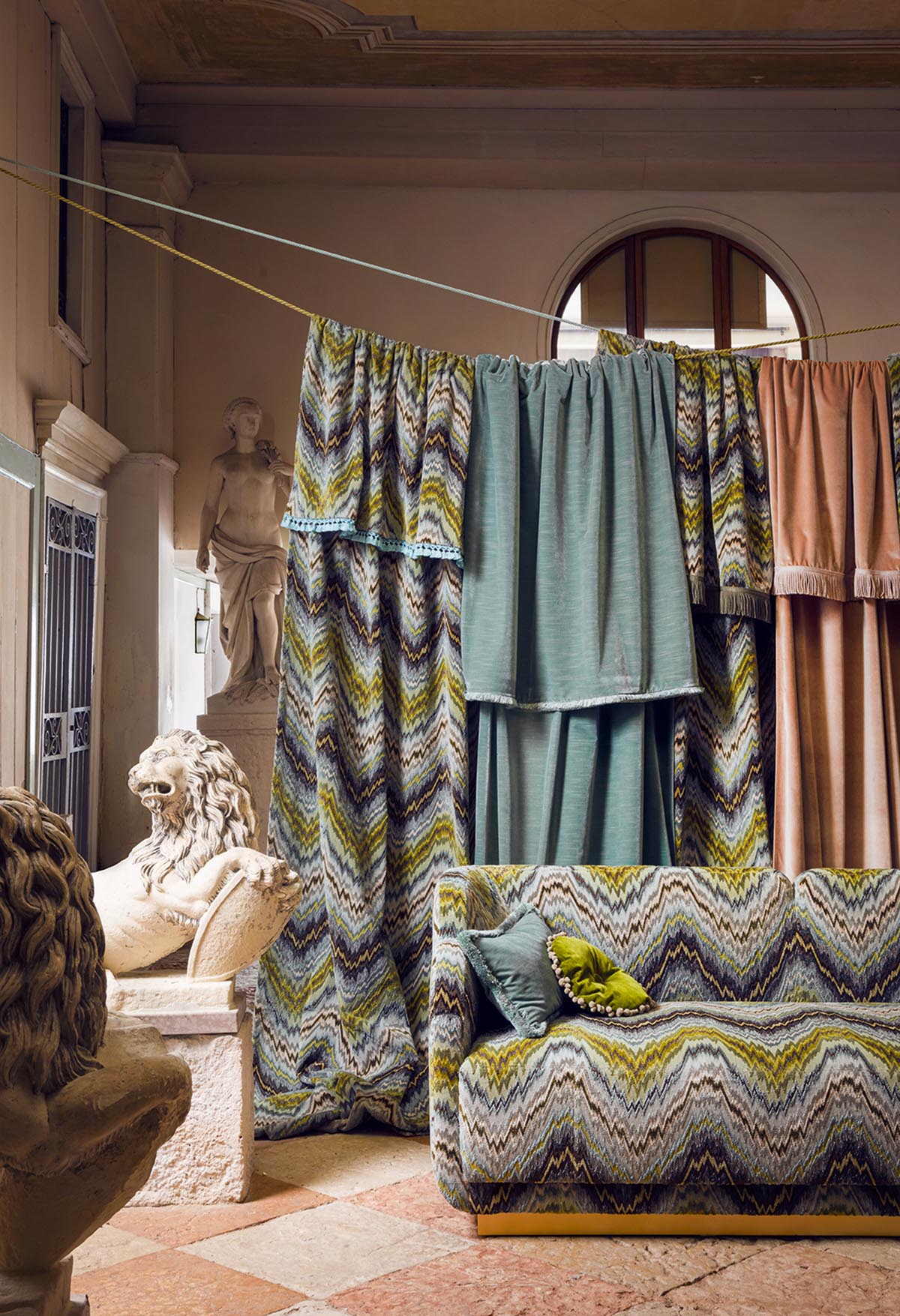 Murano Fabric by Pierre Frey shown in a room setting (view 1)