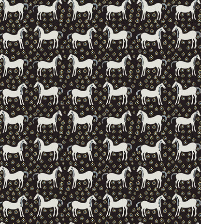 Musta Tamma Wallpaper by Marimekko Black