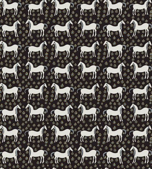 Musta Tamma Wallpaper by Marimekko Black