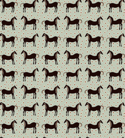 Musta Tamma Wallpaper by Marimekko Green