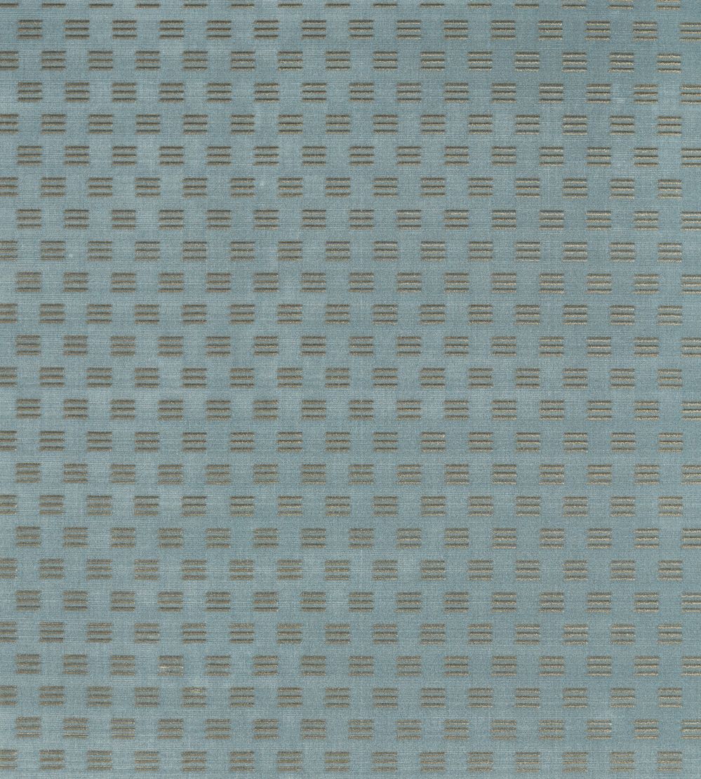 Mustak Fabric by Zoffany Wedgwood Blue / Silver