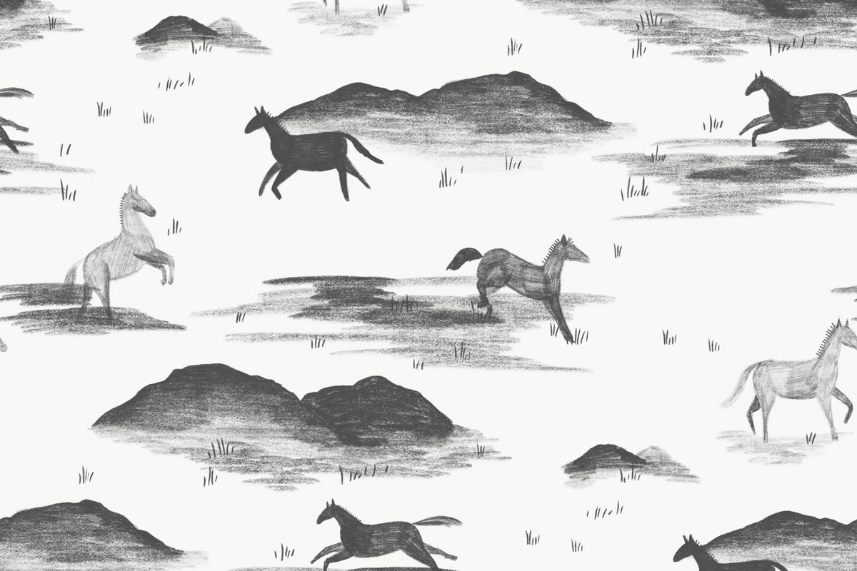 Mustang Gray mural by Hovia